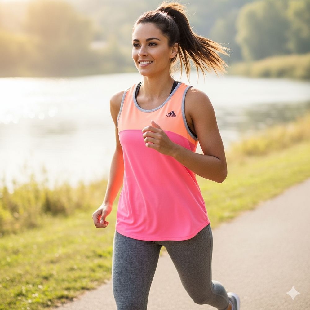 Adidas Women's two tone racerback workout shirt